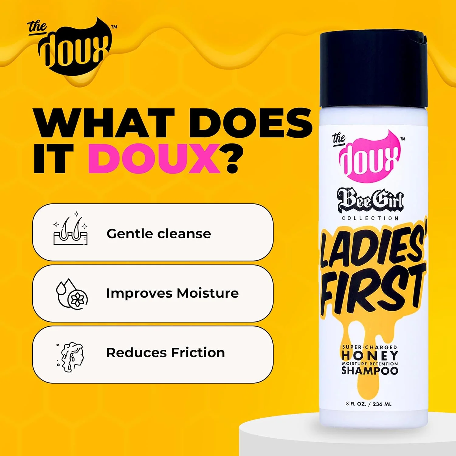 شامپو عسل دِ دوکس لیدیز فرست - شامپو مخصوص موهای فر حاوی عسل، آلوئه ورا و ویتامین های B، C و E - شامپو مخصوص بانوان شامپو عسل دِ دوکس لیدیز فرست - شامپو مخصوص موهای فر حاوی عسل، آلوئه ورا و ویتامین های B، C و E - شامپو مخصوص بانوان