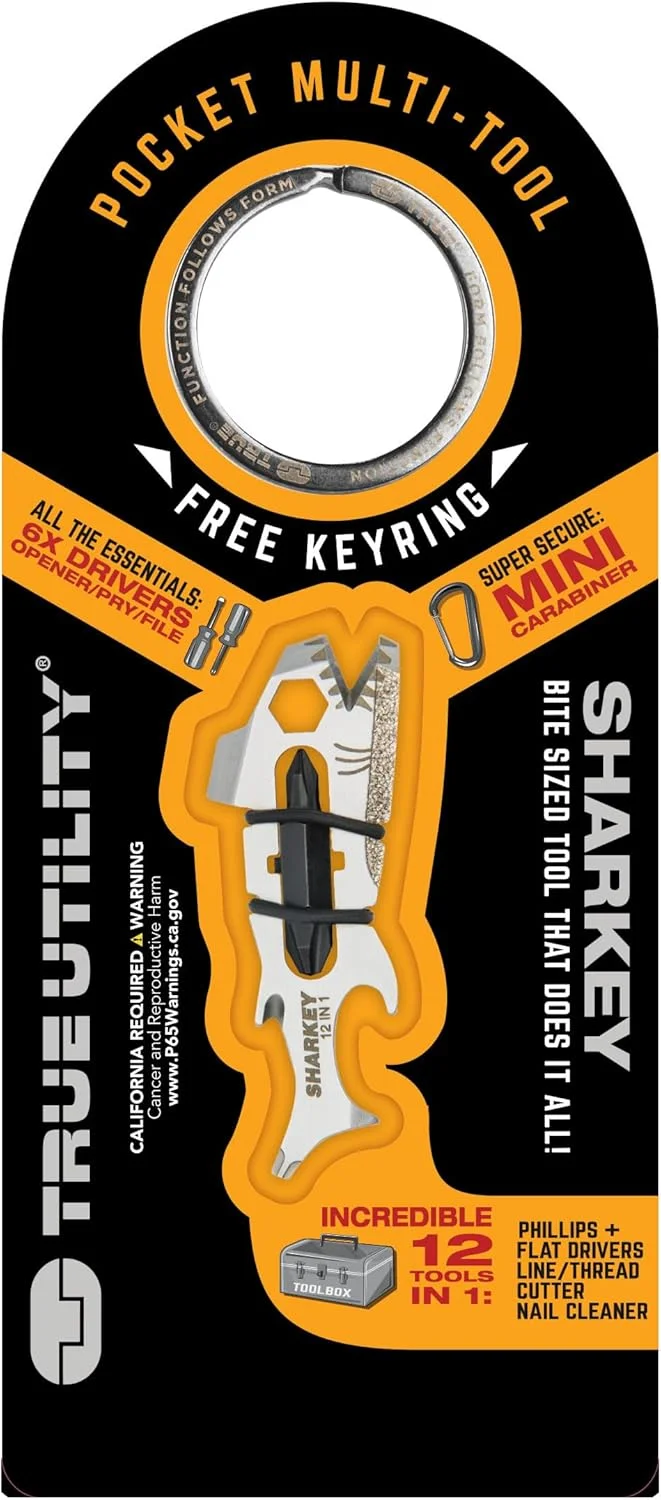 ابزار چندکاره 12 در 1 True Utility TU214 Sharkey، نقره ای، سایز واحد