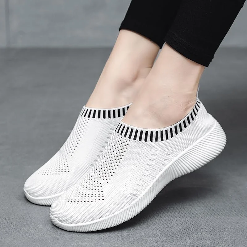 کفش ورزشی زنانه، مناسب دویدن، ورزش، باشگاه، پیاده روی، تنیس و فیتنس، مدل White-6002، سایز 6