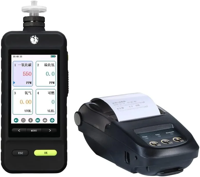 دستگاه هشدار دهنده تشخیص گاز چندگانه قابل حمل ZXM، ابزار تشخیص گازهای سمی و مضر (رنگ: رنگ تصویر)