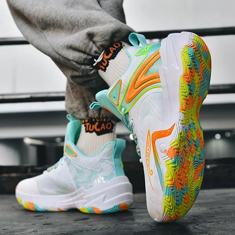 کفش بسکتبال بالکوری زنانه و مردانه، کفش ورزشی راحت، ضد لغزش، مناسب فضای باز، ساق بلند و شیک