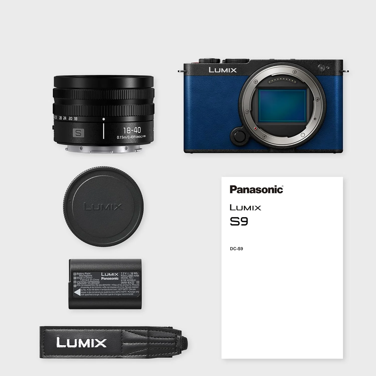دوربین پاناسونیک Lumix S9 | دوربین هیبریدی فول فریم + لنز Lumix S 18-40mm F4.5-6.3 (24MP، فوکوس خودکار فازی، تثبیت کننده دوبل، 6K Open Gate، Burst AFC 30ips، برنامه Lumix Lab) - نسخه فرانسوی دوربین پاناسونیک Lumix S9 | دوربین هیبریدی فول فریم + لنز Lumix S 18-40mm F4.5-6.3 (24MP، فوکوس خودکار فازی، تثبیت کننده دوبل، 6K Open Gate، Burst AFC 30ips، برنامه Lumix Lab) - نسخه فرانسوی
