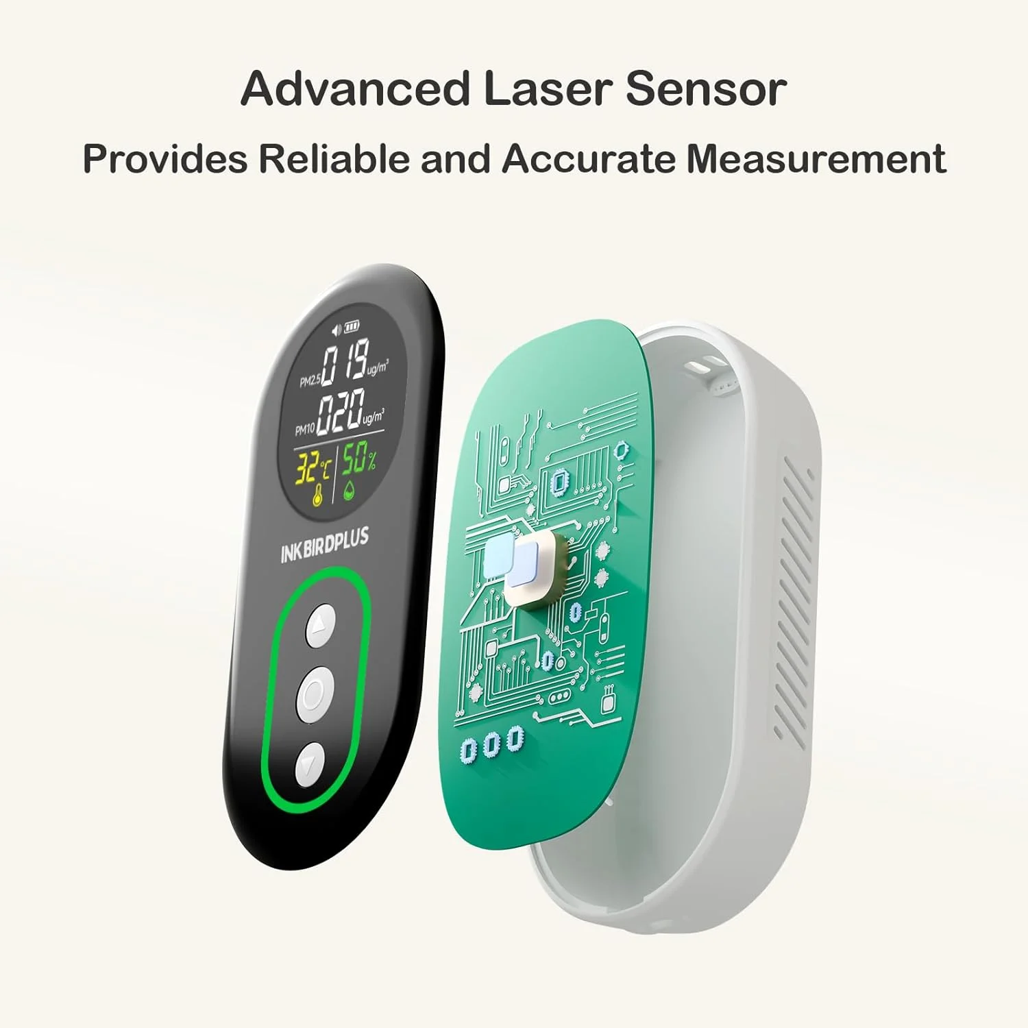 دستگاه سنجش کیفیت هوای داخل ساختمان INKBIRDPLUS PM2.5، ردیاب قابل حمل PM2.5 PM10 و دما و رطوبت، با هشدار دوگانه صوتی و نوری، نشانگر PM2.5 PM10، مناسب برای خانه، دفتر، مدرسه دستگاه سنجش کیفیت هوای داخل ساختمان INKBIRDPLUS PM2.5، ردیاب قابل حمل PM2.5 PM10 و دما و رطوبت، با هشدار دوگانه صوتی و نوری، نشانگر PM2.5 PM10، مناسب برای خانه، دفتر، مدرسه