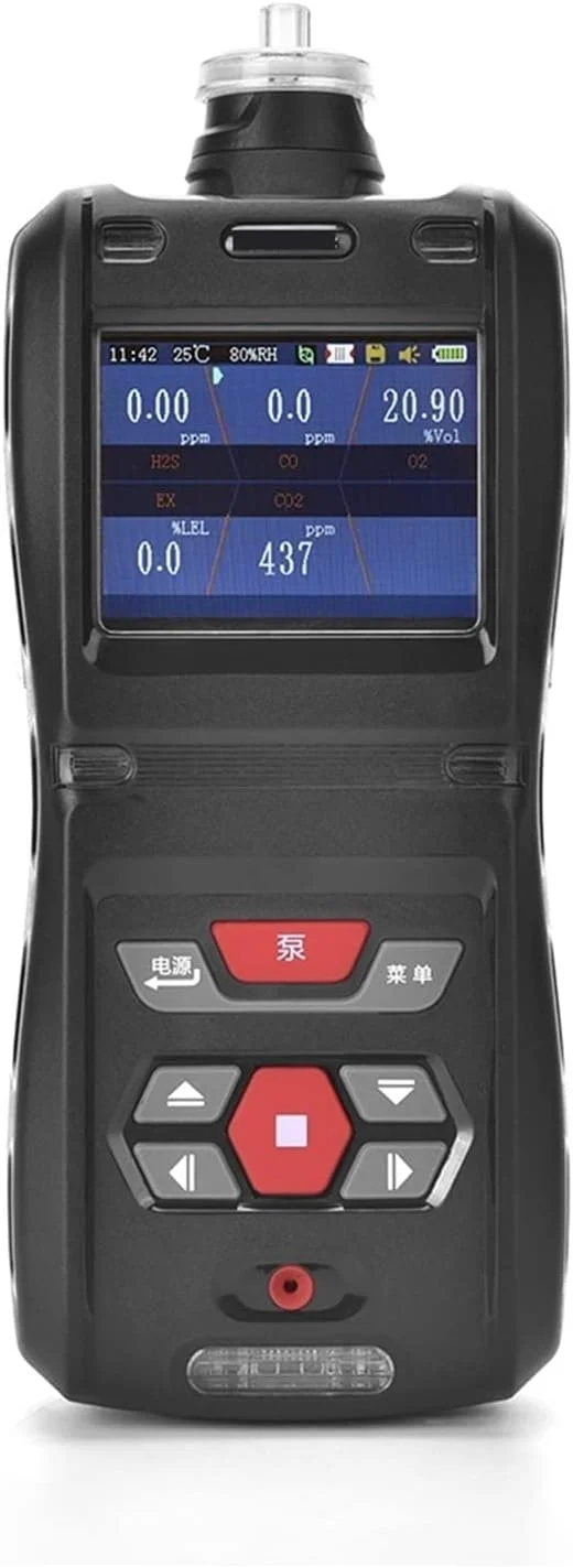 آشکارساز گاز CROKAI، آلارم نشت، تستر گاز سولفید هیدروژن دستی، ردیاب غلظت H2S 0-100ppm، ردیاب نشت گاز مشکی (رنگ: 0-5000ppm، سایز: 1)