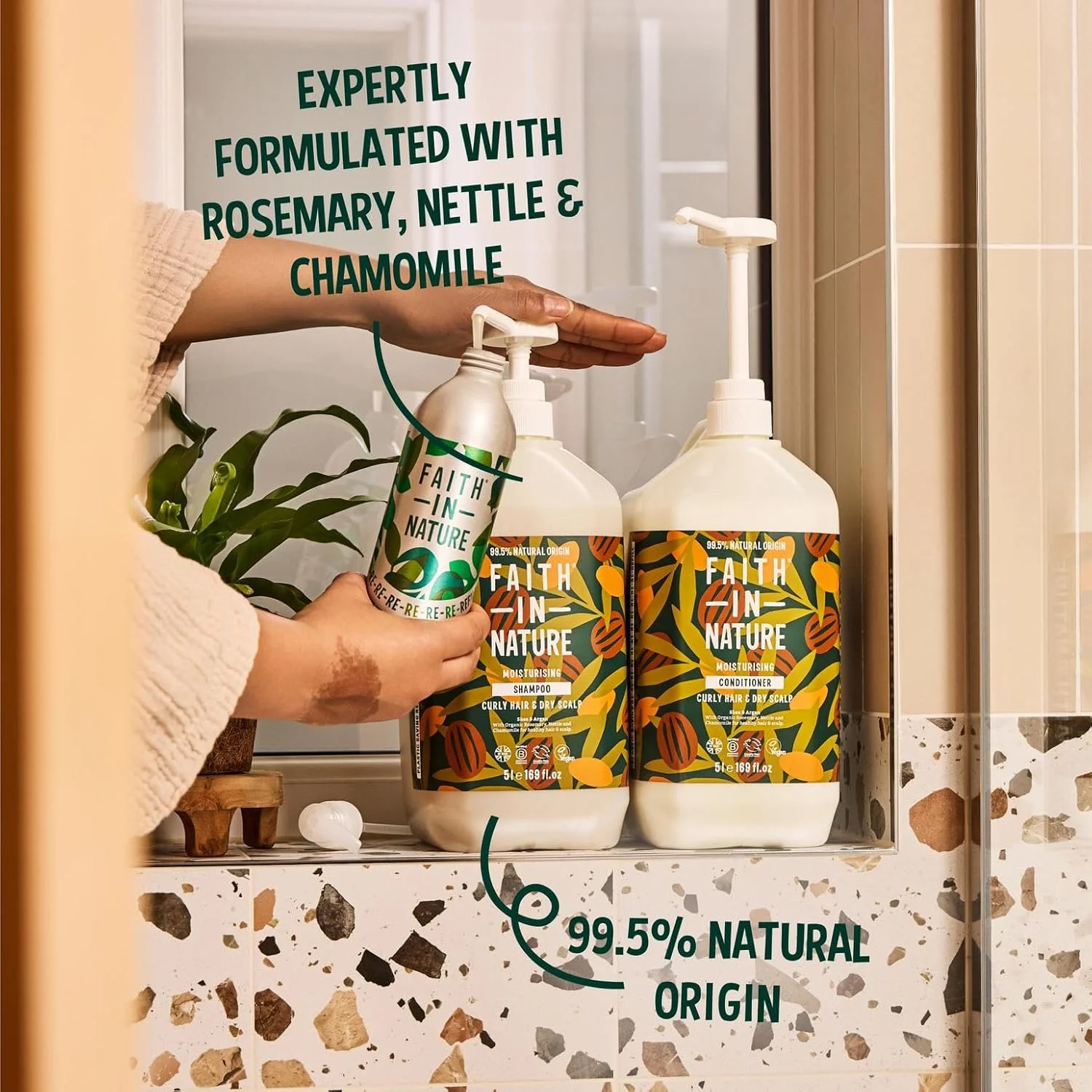 شامپو طبیعی Faith in Nature - وگان و بدون تست حیوانی، بدون SLS یا پارابن - 2500 میلی لیتر، شی باتر و آرگان شامپو طبیعی Faith in Nature - وگان و بدون تست حیوانی، بدون SLS یا پارابن - 2500 میلی لیتر، شی باتر و آرگان