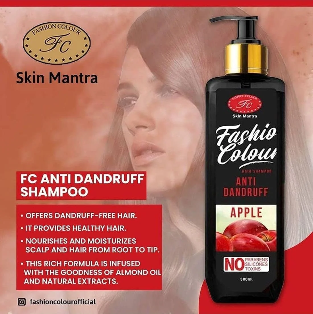 شامپو ضد شوره مو فشن کالر برای موهای سالم و بدون شوره مناسب انواع مو (300 میلی لیتر) شامپو ضد شوره مو فشن کالر برای موهای سالم و بدون شوره مناسب انواع مو (300 میلی لیتر)