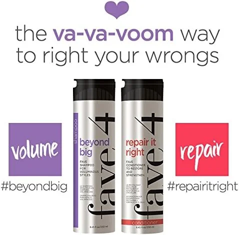 شامپو حجم دهنده مو Fave4 مدل Mini Beyond Big برای ایجاد مدل های بزرگ و حجم سبک، 2 fl oz شامپو حجم دهنده مو Fave4 مدل Mini Beyond Big برای ایجاد مدل های بزرگ و حجم سبک، 2 fl oz