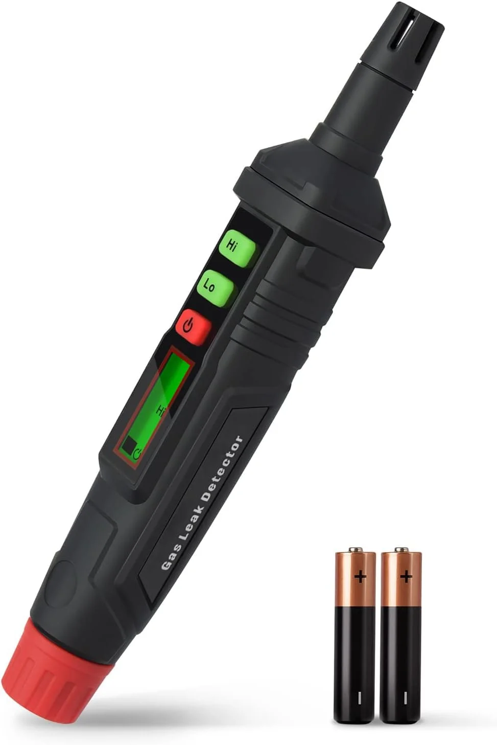 دستگاه تشخیص نشت گاز قابل حمل Excefore با آلارم صوتی و تصویری - تشخیص متان و پروپان برای ایمنی خانه (شامل 2 باتری) - مشکی