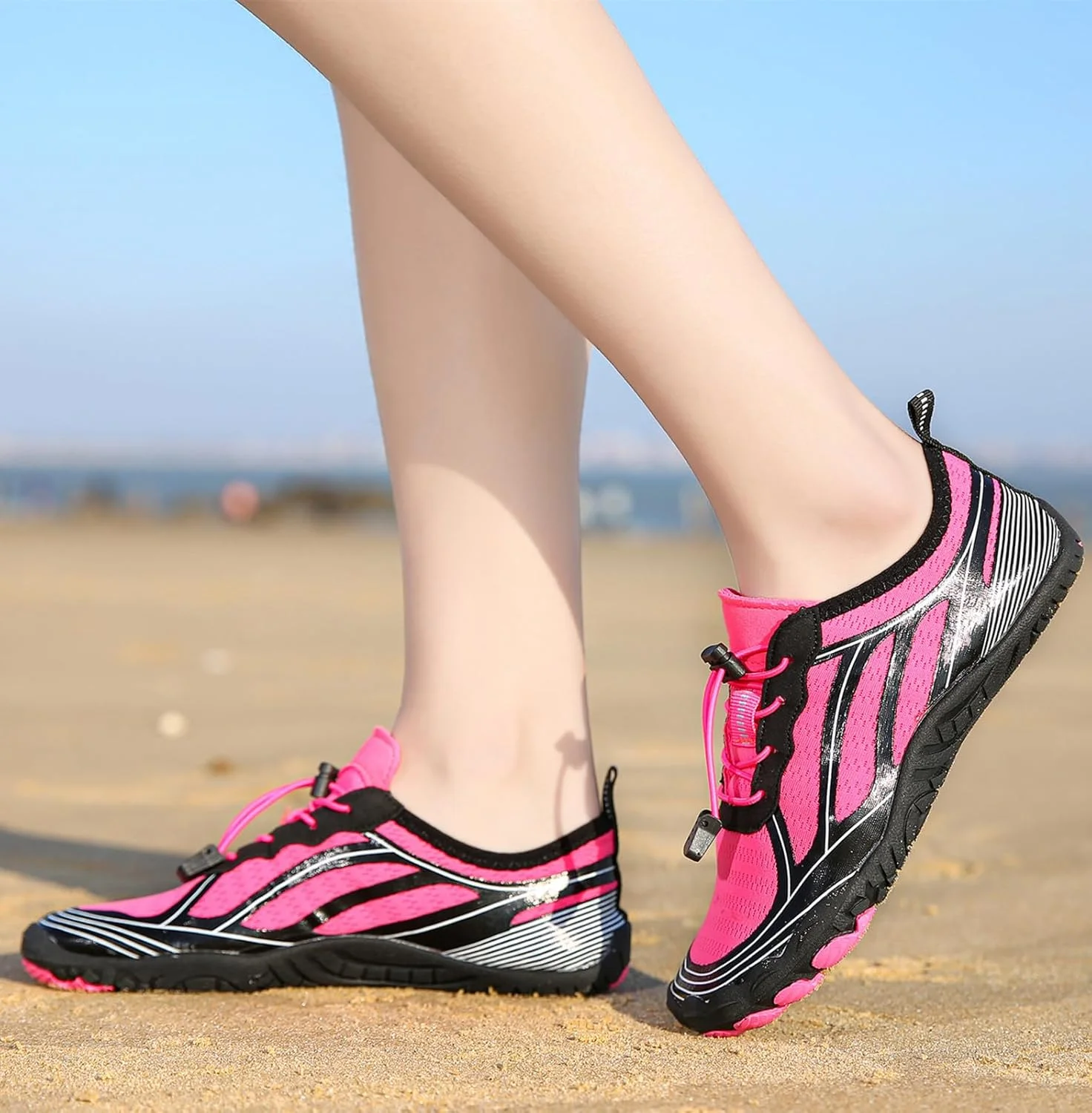 کفشهای آبی مردانه و زنانه با فضای پنجه پهن، تنفسپذیر، خشکشونده سریع، مناسب ساحل، شنا، موجسواری، رودخانه، استخر، دریاچه، پیادهروی، یوگا کفشهای آبی مردانه و زنانه با فضای پنجه پهن، تنفسپذیر، خشکشونده سریع، مناسب ساحل، شنا، موجسواری، رودخانه، استخر، دریاچه، پیادهروی، یوگا