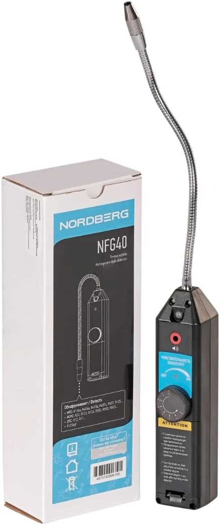 نشت یاب گاز مبرد هالوژن نوربرگ مدل NFG40، تشخیص تهویه مطبوع، ردیاب گاز خودرو، AC خودرو [R134a, R404a, R410a, R407c, R507, R125, R1234yf]