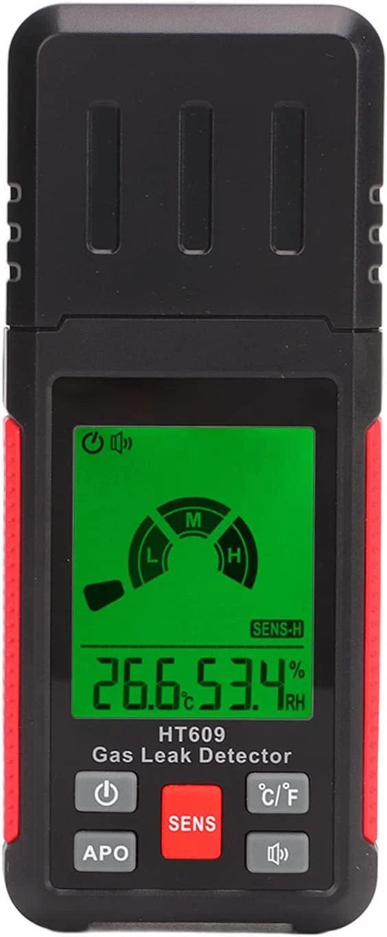 آشکارساز گاز NDNCZDHC مدل HT609، آشکارساز نشت گاز، آشکارساز گاز طبیعی، تستر گاز برای تشخیص گاز در خانه