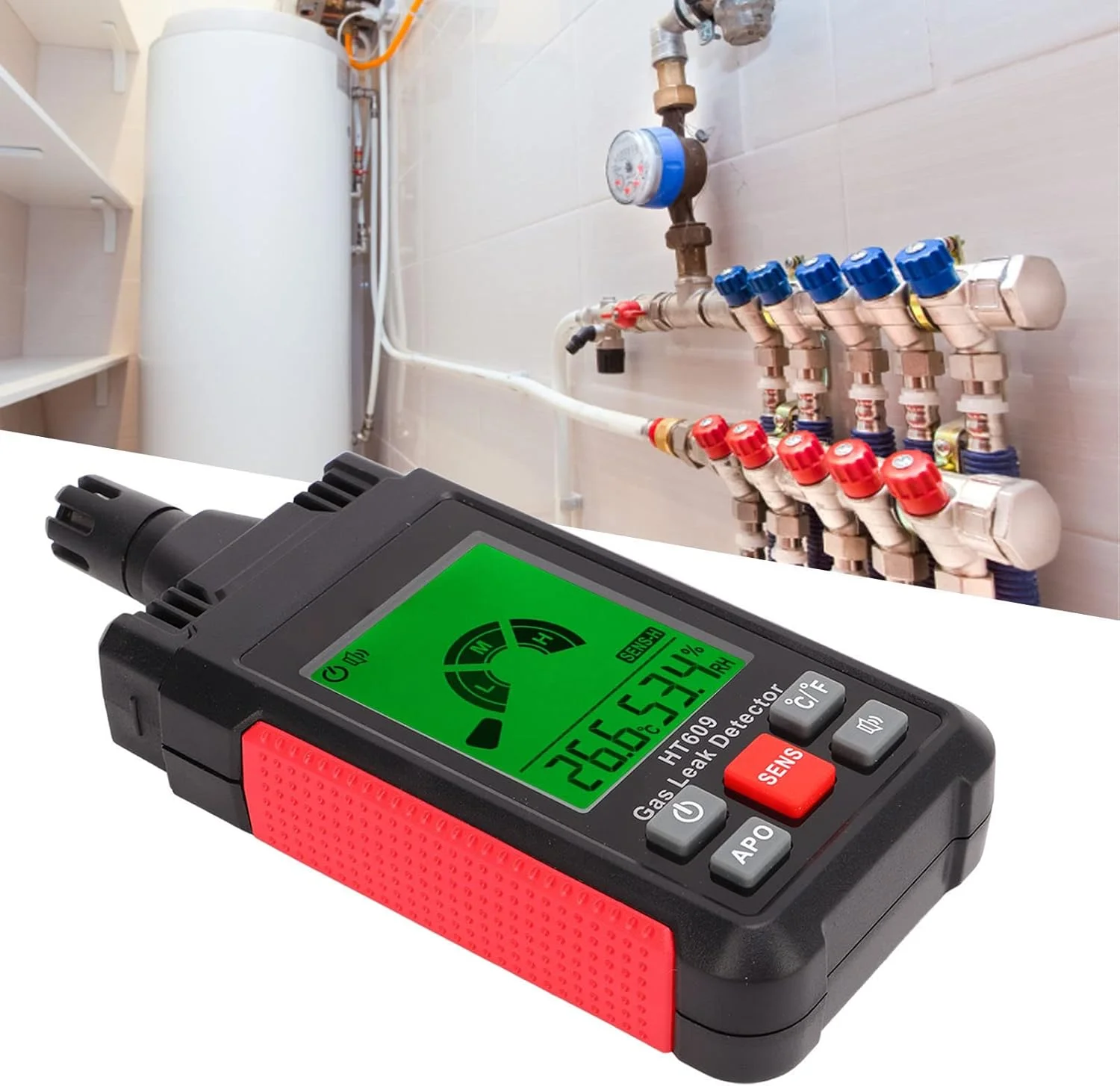 آشکارساز گاز NDNCZDHC مدل HT609، آشکارساز نشت گاز، آشکارساز گاز طبیعی، تستر گاز برای تشخیص گاز در خانه