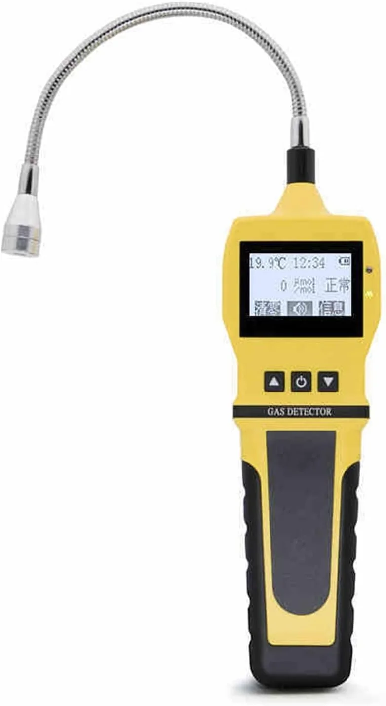 دستگاه تشخیص نشت گاز قابل حمل SJHDKLW، مناسب برای مصارف صنعتی، تشخیص گازهای قابل اشتعال LPG/CH4/طبیعی/زغال سنگ، دستگاه تشخیص نشت مبرد 2 در 1، دستگاه تشخیص نشت گاز فریون (نمایشگر معمولی)