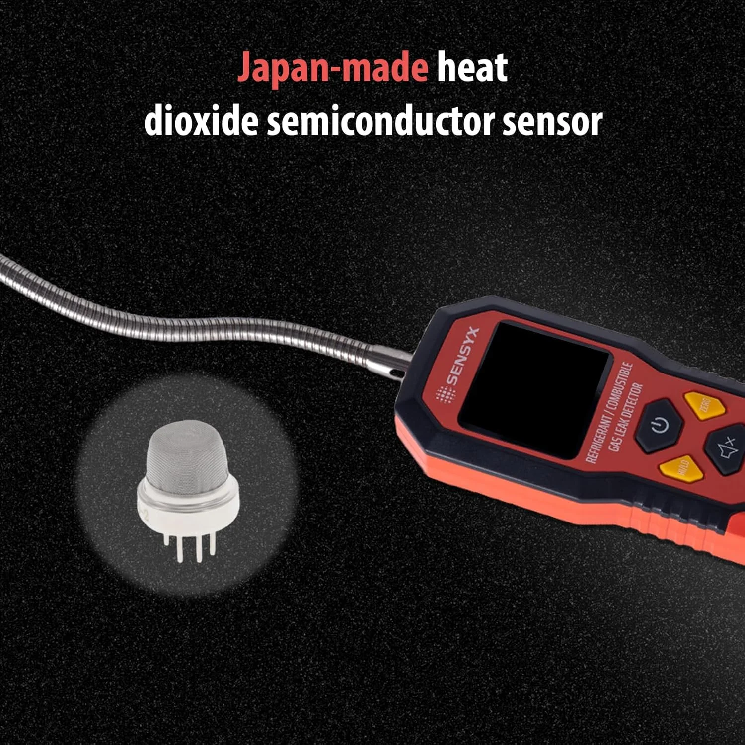 دستگاه تشخیص نشت مبرد HVAC قابل شارژ SENSYX، ردیاب هالوژن فریون، تشخیص تهویه مطبوع، یاب گاز خودرو (SFD201 ردیاب گاز مبرد و قابل احتراق)