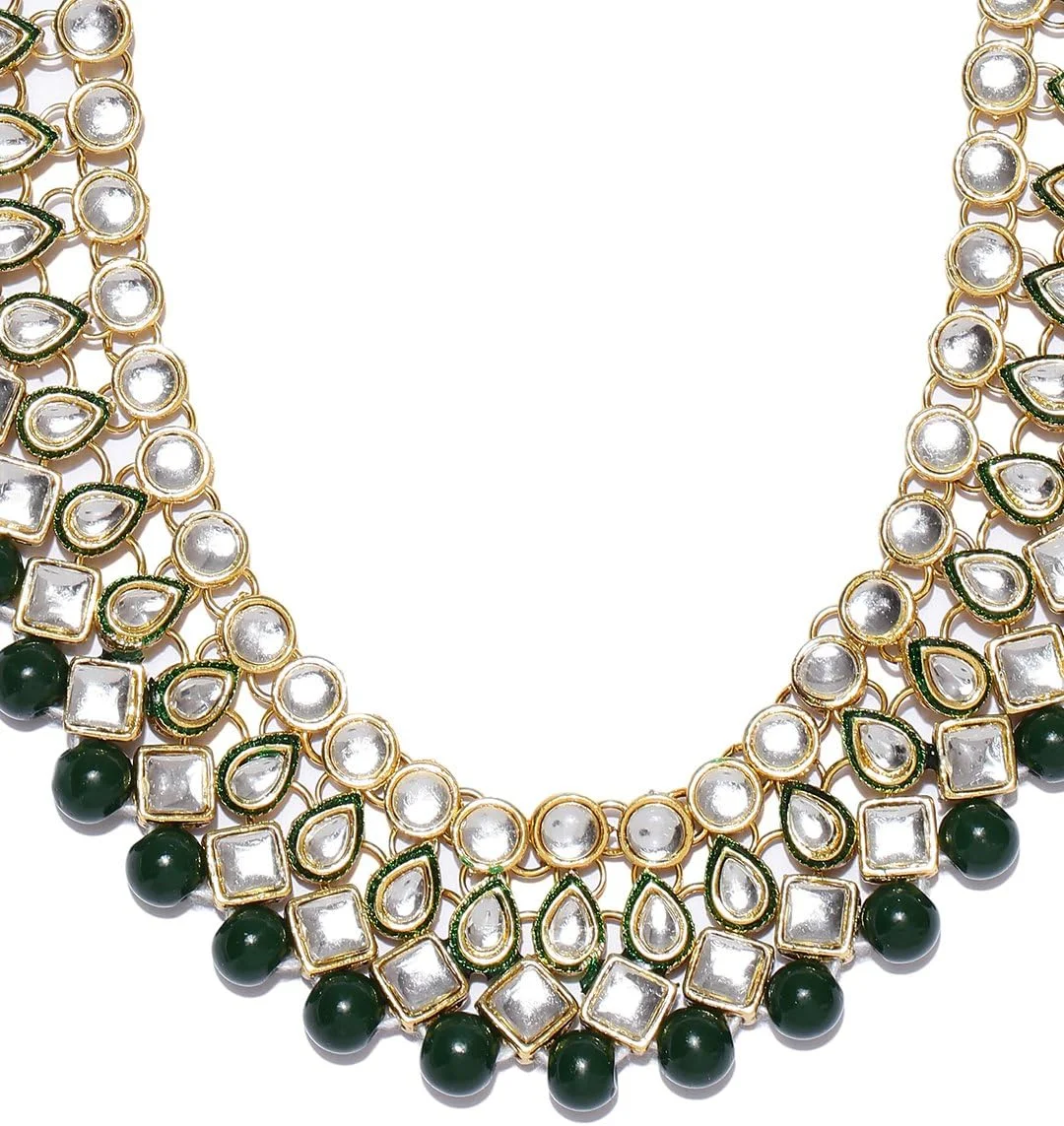 ست جواهرات زنانه با روکش طلای نگین دار شاینینگ دیوا (سبز) (rrsd7818s) ست جواهرات زنانه با روکش طلای نگین دار شاینینگ دیوا (سبز) (rrsd7818s)