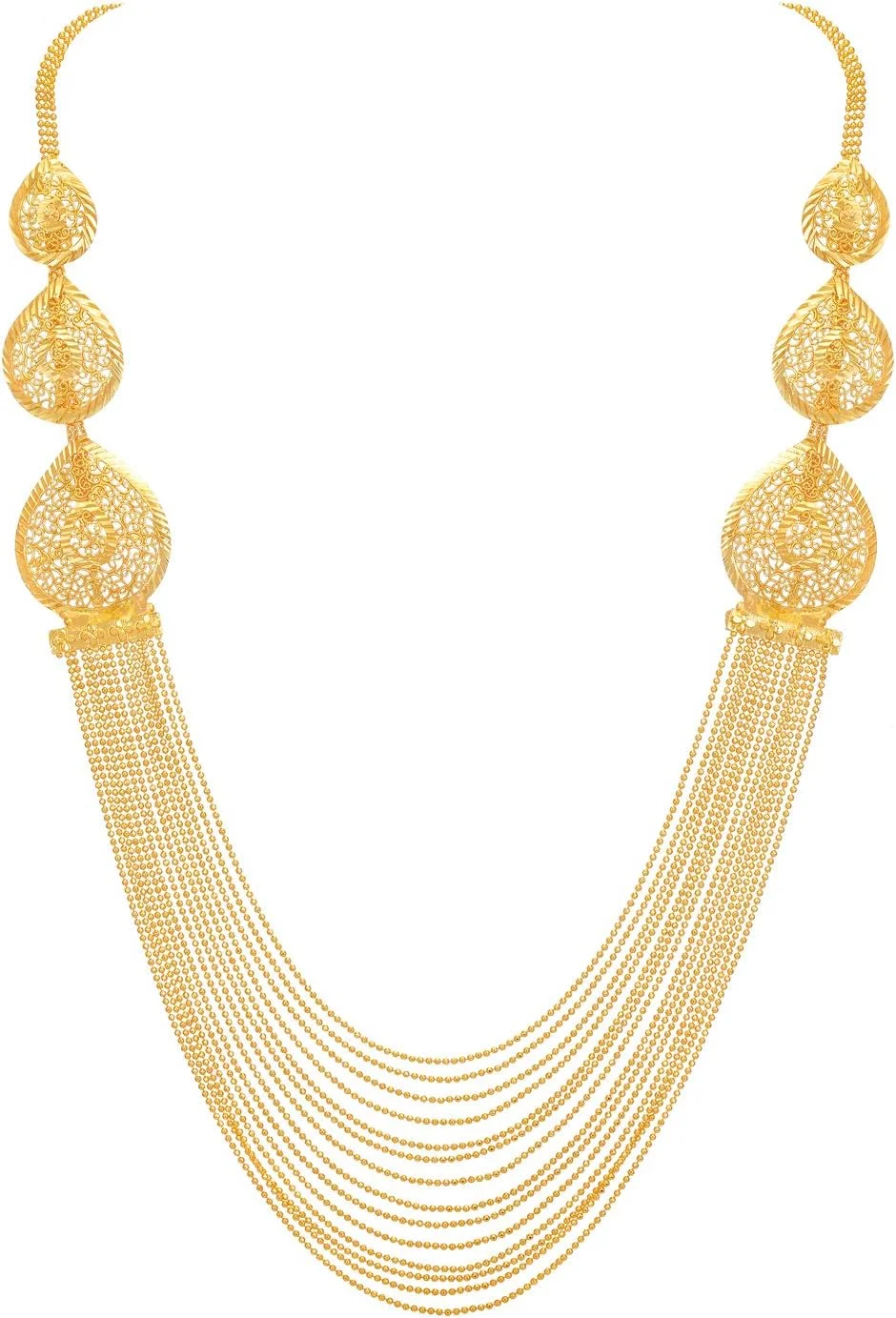 ست جواهرات گردنبند زنجیره ای بلند طلایی یک گرمی مد روز Shining Diva برای زنان ست جواهرات گردنبند زنجیره ای بلند طلایی یک گرمی مد روز Shining Diva برای زنان