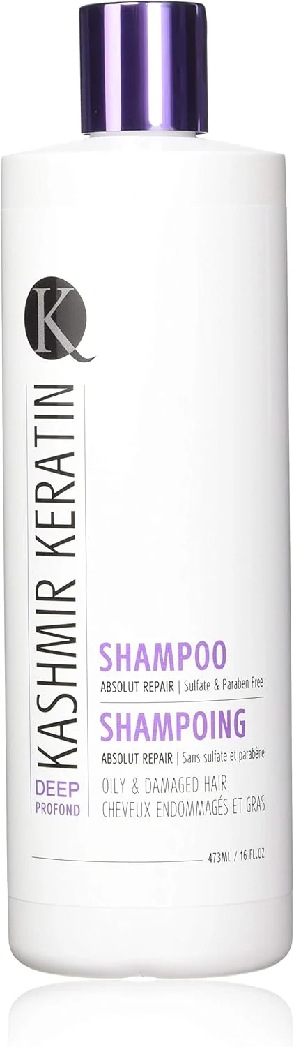 شامپو کراتین کشمیر - مناسب برای موهای چرب - ترمیم کننده و صاف کننده مو برای داشتن موهایی سالم تر و شاداب تر - بدون سولفات و پارابن (473 میلی لیتر) شامپو کراتین کشمیر - مناسب برای موهای چرب - ترمیم کننده و صاف کننده مو برای داشتن موهایی سالم تر و شاداب تر - بدون سولفات و پارابن (473 میلی لیتر)