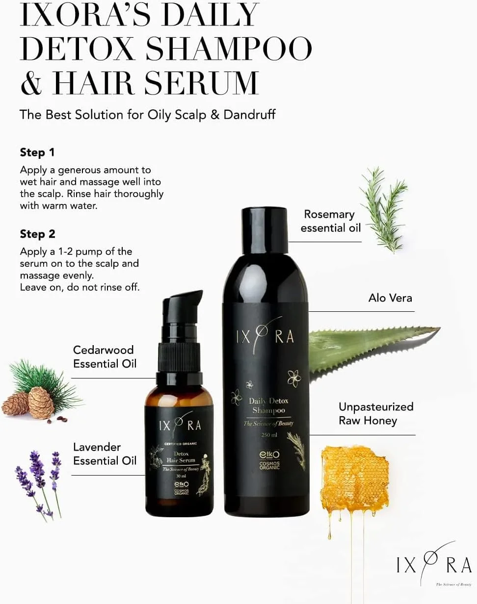 شامپو سم زدای روزانه ایکسورا، شامپو شفاف کننده و ضد ریزش مو برای رشد مو، بدون سولفات و GMO - 250 میلی لیتر ارگانیک تایید شده شامپو سم زدای روزانه ایکسورا، شامپو شفاف کننده و ضد ریزش مو برای رشد مو، بدون سولفات و GMO - 250 میلی لیتر ارگانیک تایید شده