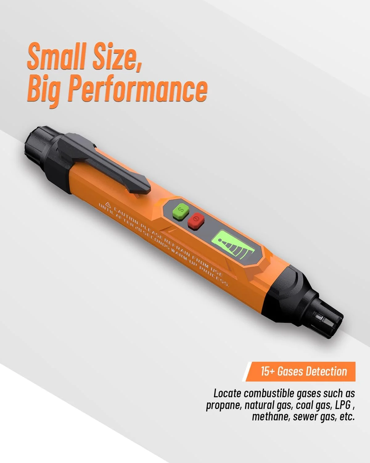 دستگاه تشخیص نشت گاز VITITE؛ دستگاه تشخیص گاز پروپان و گاز طبیعی؛ آلارم گاز قابل حمل کوچک برای یافتن منابع نشت گازهای قابل احتراق برای خانه و RV (شامل 2 باتری و کیف حمل) - نارنجی 2 عددی