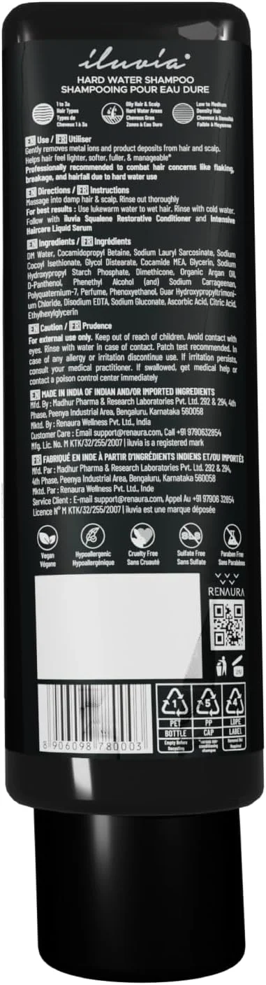 شامپو موهای آسیب دیده ناشی از آب سخت ایلویا 200 میلی لیتر - شامپو ضد رسوب برای مناطق دارای آب شور (فاقد SLS، SLES) (ایمن برای موهای رنگ شده و درمان شده) - مقابله با ریزش مو، پوسته پوسته شدن، شوره سر ناشی از رسوبات معدنی شامپو موهای آسیب دیده ناشی از آب سخت ایلویا 200 میلی لیتر - شامپو ضد رسوب برای مناطق دارای آب شور (فاقد SLS، SLES) (ایمن برای موهای رنگ شده و درمان شده) - مقابله با ریزش مو، پوسته پوسته شدن، شوره سر ناشی از رسوبات معدنی