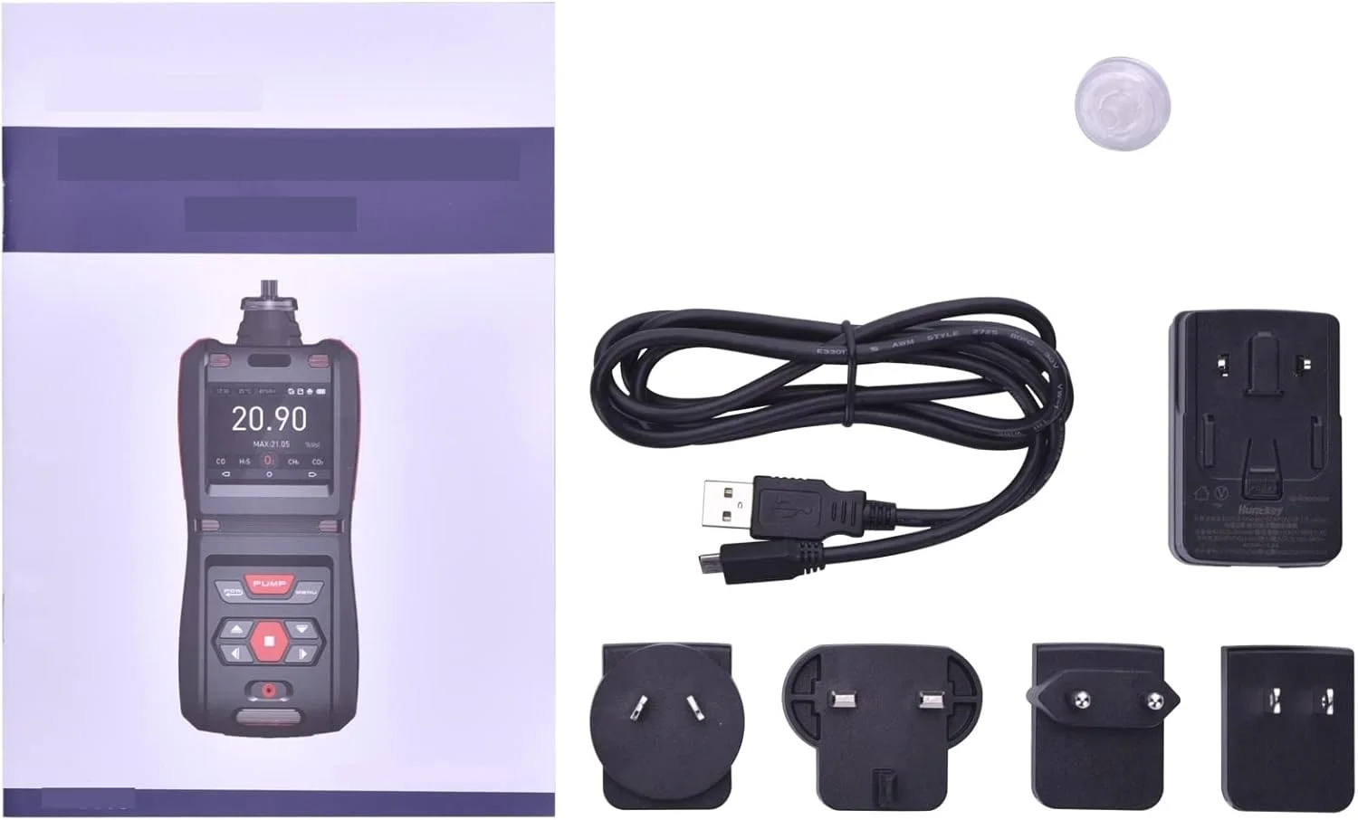 آشکارساز گاز WRQzxcv، ردیاب نشت دی اکسید کربن قابل حمل، محدوده غلظت 0-5000ppm، تستر آلارم CO2 (0-50000ppm)