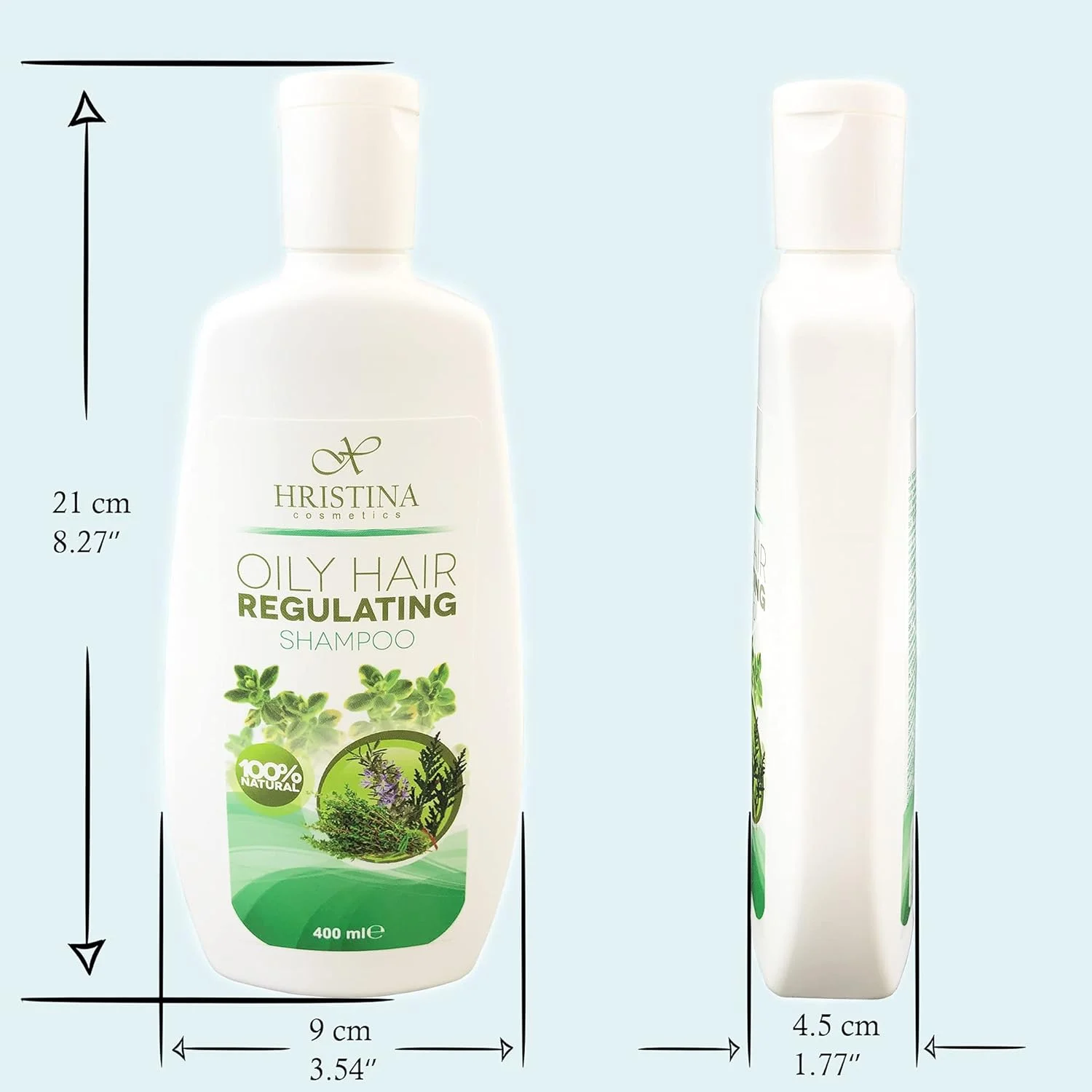 شامپو 100% طبیعی موهای چرب Hristina Cosmetics - برای پوست سر و موی سالم - 400 میلی لیتر - ایده آل برای آقایان و بانوان - تقویت کننده و طراوت بخش پوست سر - تنظیم کننده چربی اضافی شامپو 100% طبیعی موهای چرب Hristina Cosmetics - برای پوست سر و موی سالم - 400 میلی لیتر - ایده آل برای آقایان و بانوان - تقویت کننده و طراوت بخش پوست سر - تنظیم کننده چربی اضافی