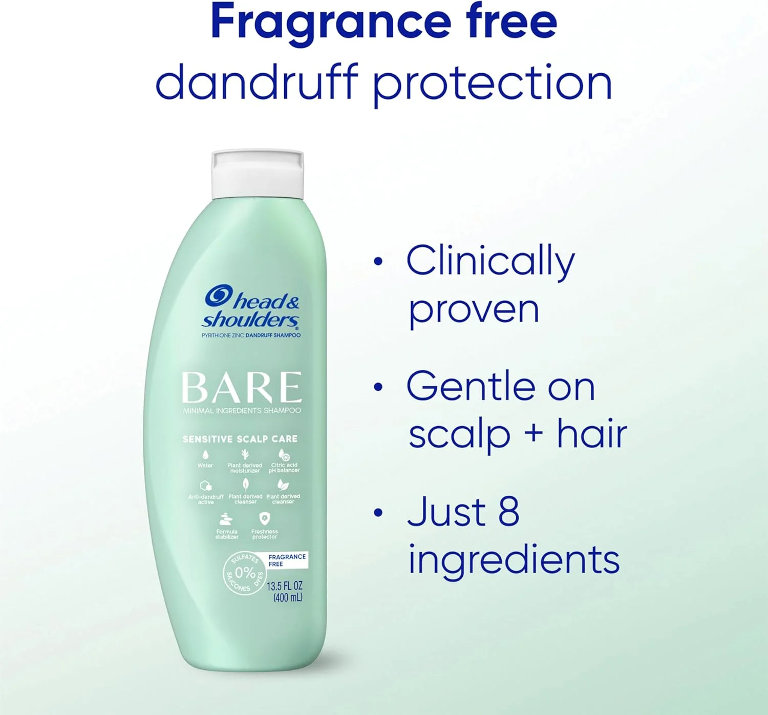 شامپو ضد شوره سر و شانه مدل BARE، بدون عطر، مراقبت از پوست سر حساس، بدون سولفات، بدون سیلیکون، بدون رنگ، بطری های سازگار با محیط زیست، ایمن برای انواع مو، 400 میلی لیتر (مجموعه 2 عددی) شامپو ضد شوره سر و شانه مدل BARE، بدون عطر، مراقبت از پوست سر حساس، بدون سولفات، بدون سیلیکون، بدون رنگ، بطری های سازگار با محیط زیست، ایمن برای انواع مو، 400 میلی لیتر (مجموعه 2 عددی)