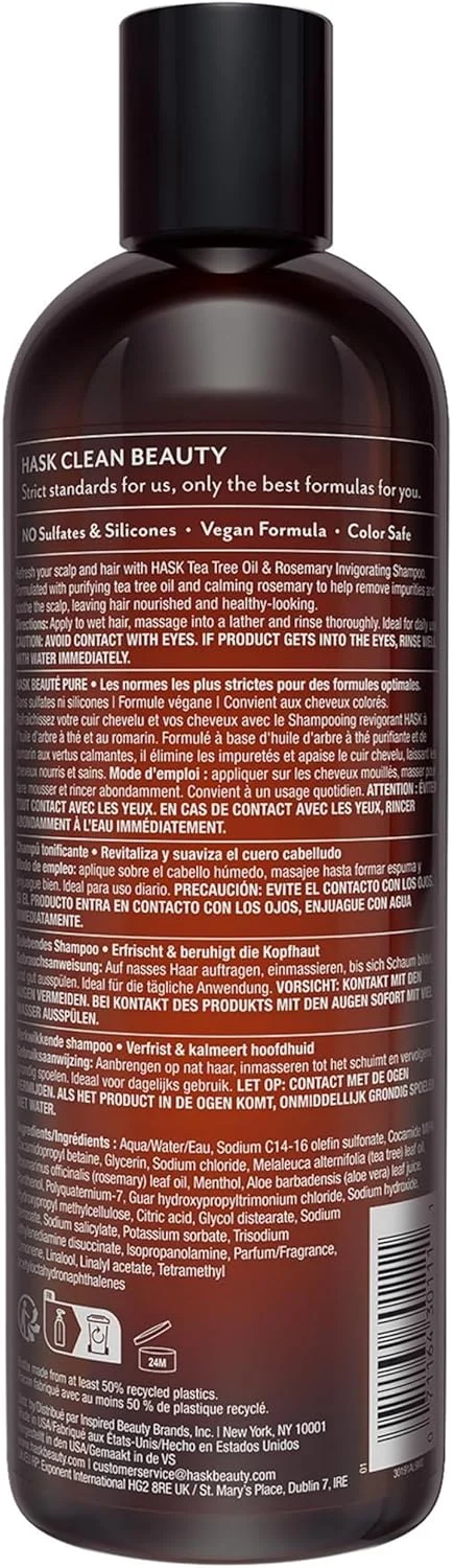 شامپو روغن درخت چای و رزماری هاسک 355 میلی لیتر شامپو روغن درخت چای و رزماری هاسک 355 میلی لیتر