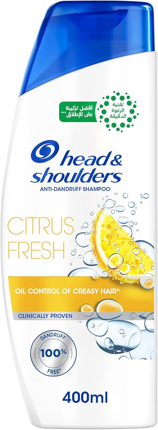 شامپو ضد شوره موهای چرب Head & Shoulders با رایحه مرکبات، 400 میلی لیتر شامپو ضد شوره موهای چرب Head & Shoulders با رایحه مرکبات، 400 میلی لیتر