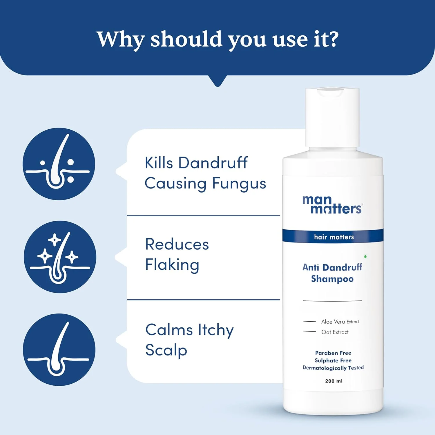 شامپو ضد شوره پیشرفته آقایان من ماتررز | آلوئه ورا و ویتامین B5 | 1% کتوکونازول | بدون پوسته ریزی، خارش و خشکی پوست | با همکاری متخصصان پوست | بدون سولفات | 200 میلی لیتر شامپو ضد شوره پیشرفته آقایان من ماتررز | آلوئه ورا و ویتامین B5 | 1% کتوکونازول | بدون پوسته ریزی، خارش و خشکی پوست | با همکاری متخصصان پوست | بدون سولفات | 200 میلی لیتر