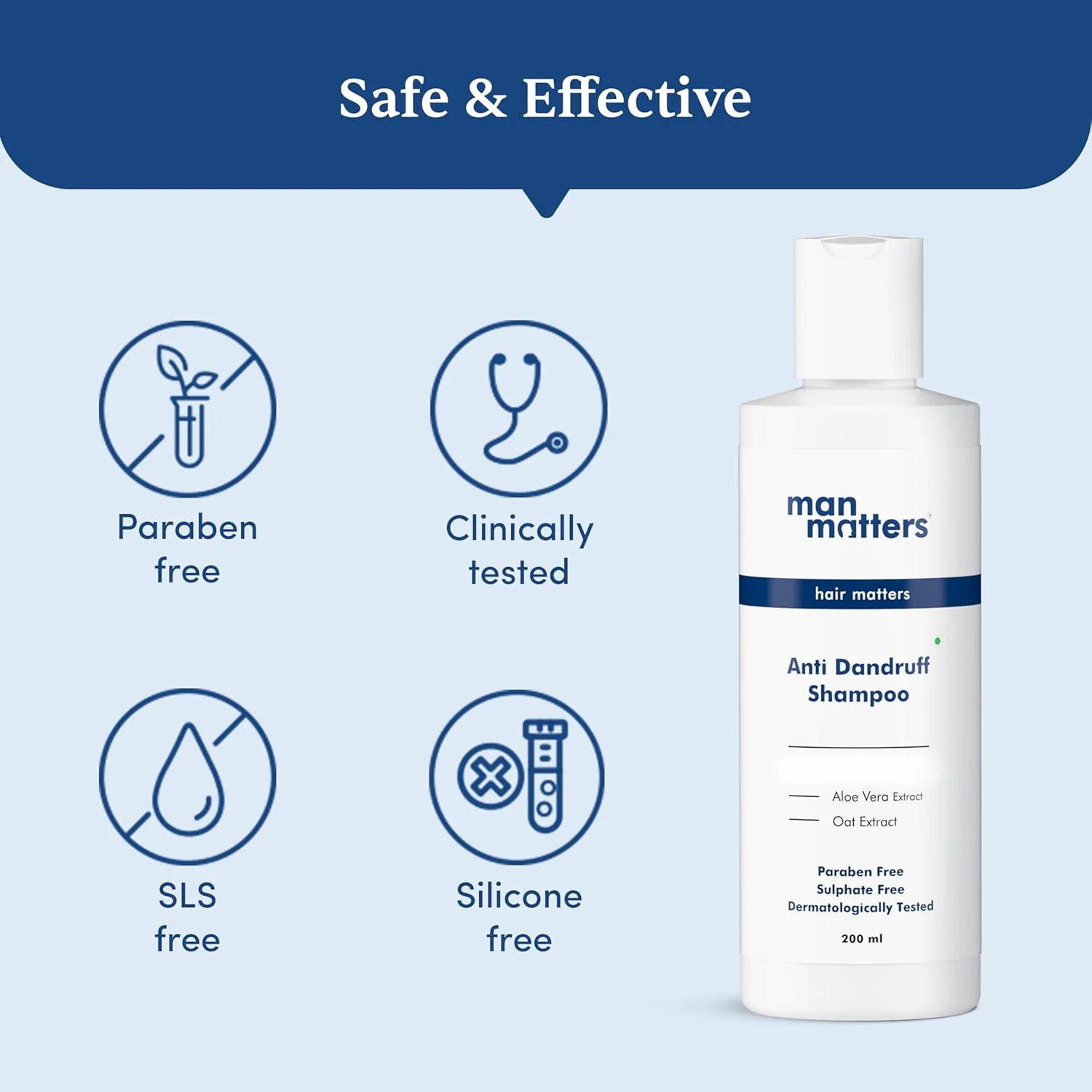 شامپو ضد شوره پیشرفته آقایان من ماتررز | آلوئه ورا و ویتامین B5 | 1% کتوکونازول | بدون پوسته ریزی، خارش و خشکی پوست | با همکاری متخصصان پوست | بدون سولفات | 200 میلی لیتر شامپو ضد شوره پیشرفته آقایان من ماتررز | آلوئه ورا و ویتامین B5 | 1% کتوکونازول | بدون پوسته ریزی، خارش و خشکی پوست | با همکاری متخصصان پوست | بدون سولفات | 200 میلی لیتر