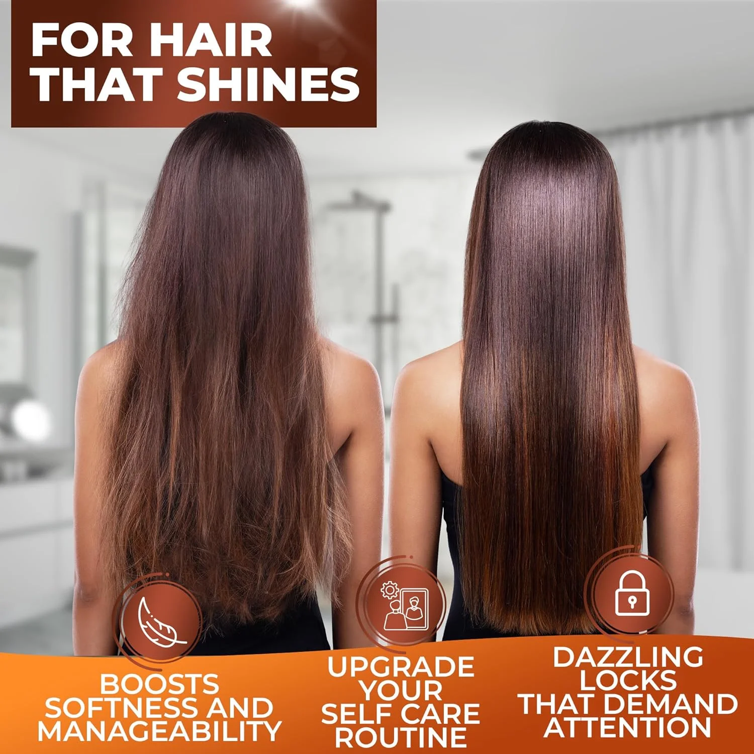 شامپو روغن آرگان مراکشی - بدون سولفات، بدون پارابن، ضد وز، آبرسان و ضخیم کننده مو برای زنان و مردان - درمان عمیقاً مرطوب کننده برای موهای رنگ شده، فر، وز، آسیب دیده و خشک