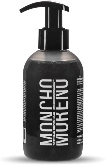 شامپو سم زدای مو حاوی زغال فعال Moncho Moreno Bathman مناسب موهای چرب و خشک 250 میلی لیتر (بسته 500 عددی) شامپو سم زدای مو حاوی زغال فعال Moncho Moreno Bathman مناسب موهای چرب و خشک 250 میلی لیتر (بسته 500 عددی)