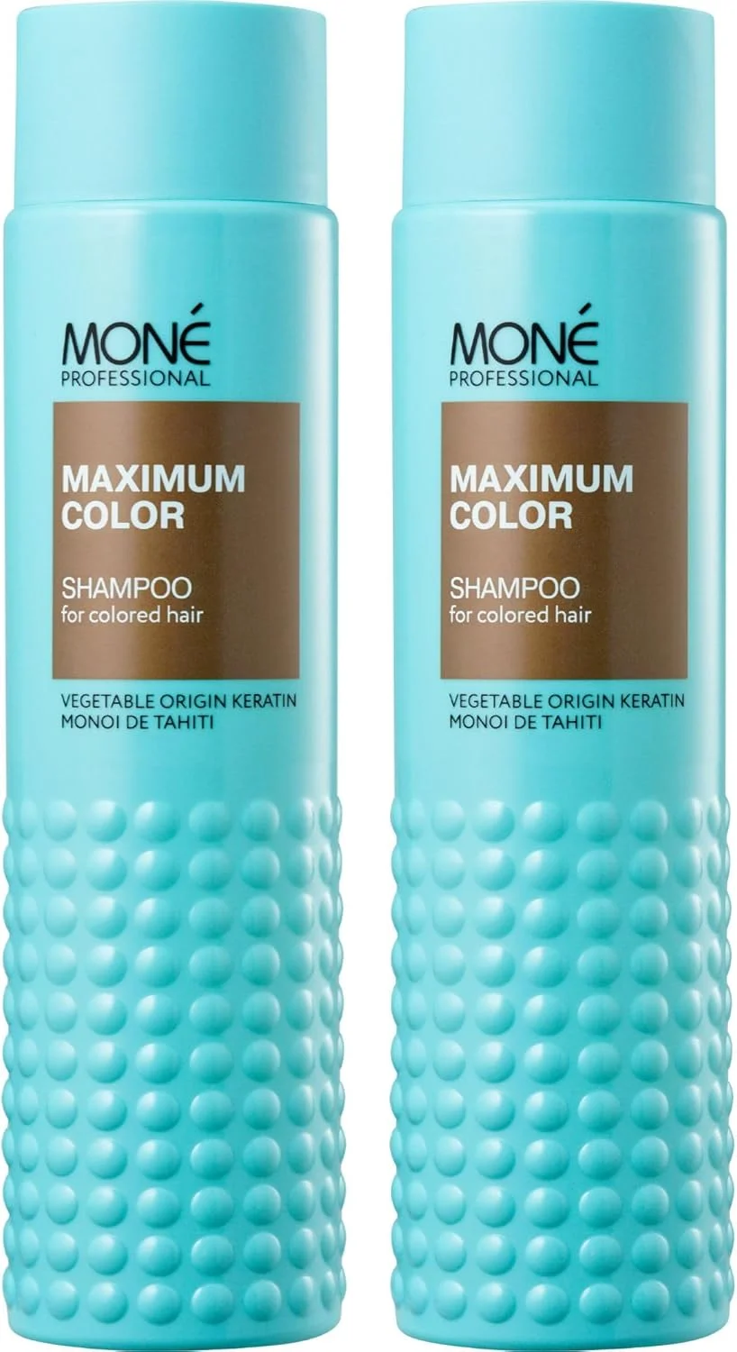شامپو حرفه ای کراتینه مونه برای موهای رنگ شده (2 x 300 میلی لیتر) - درخشش فوق العاده و شدت رنگ - تقویت و محافظت - برای موهای رنگ شده و کدر