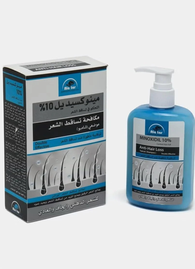 شامپو ضد ریزش مو ماینوکسیدیل 10%، درمان دو برابر موثر، کنترل ریزش مو