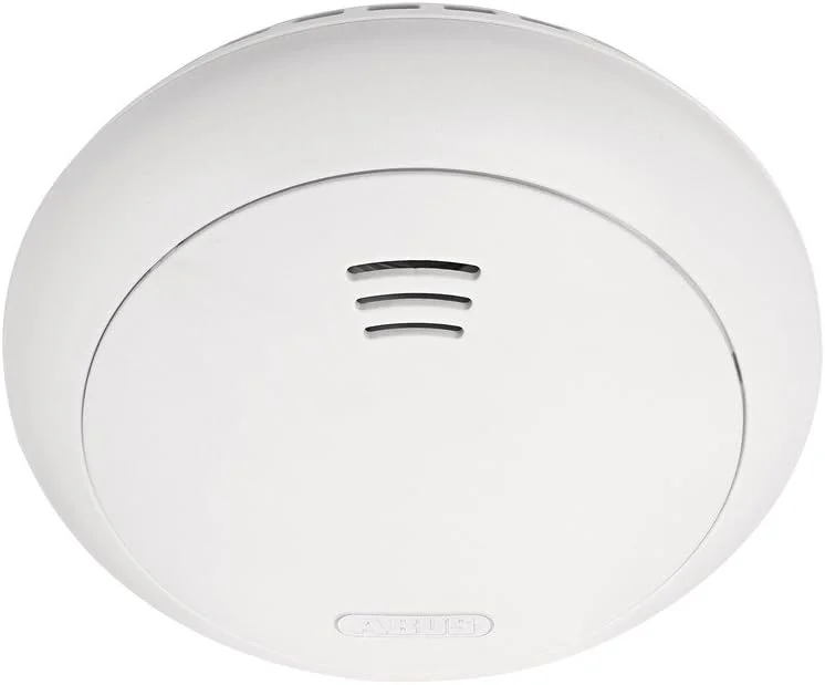 آشکارساز دود ABUS برای سیستم دزدگیر بی سیم Smartvest Pro - آلارم دود بی سیم برای اتاق کودک، اتاق خواب، راهرو، آشپزخانه و سایر اتاق ها - نصب با پیچ یا چسب - تست شده DIN EN 14604