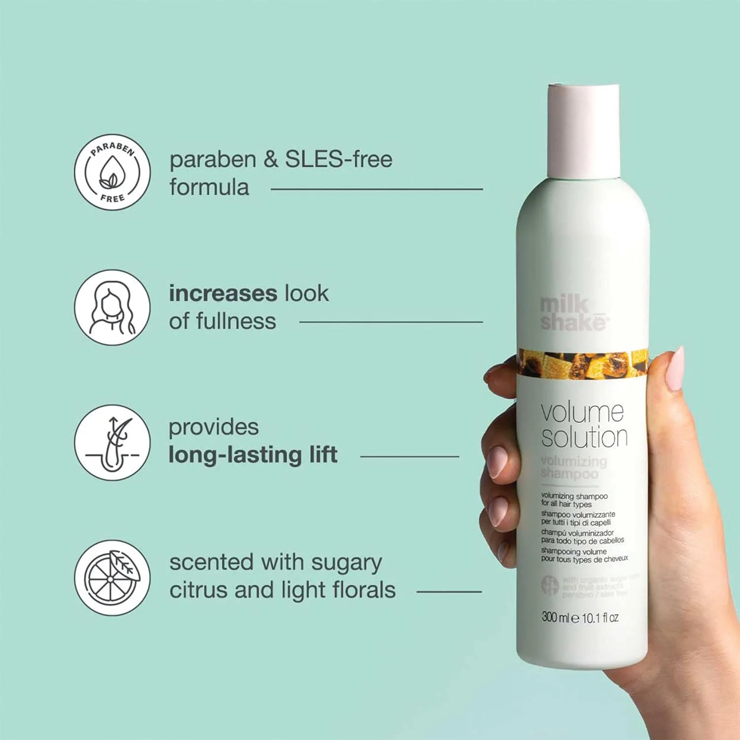 شامپو حجم دهنده میلک شیک مدل Volume Solution حجم 300 میلی لیتر