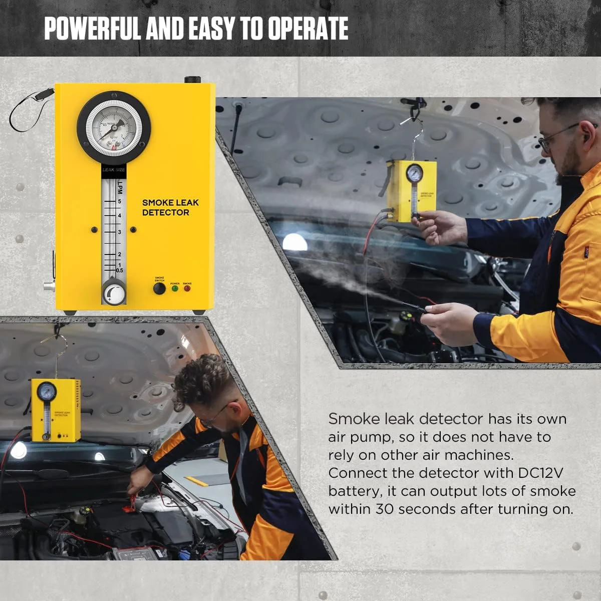 دستگاه تشخیص نشت دود AUTOOL، دستگاه تست نشت یابی دود EVAP خودرو، دستگاه تشخیص نشت سوخت قابل حمل برای خودروهای 12 ولت دستگاه تشخیص نشت دود AUTOOL، دستگاه تست نشت یابی دود EVAP خودرو، دستگاه تشخیص نشت سوخت قابل حمل برای خودروهای 12 ولت