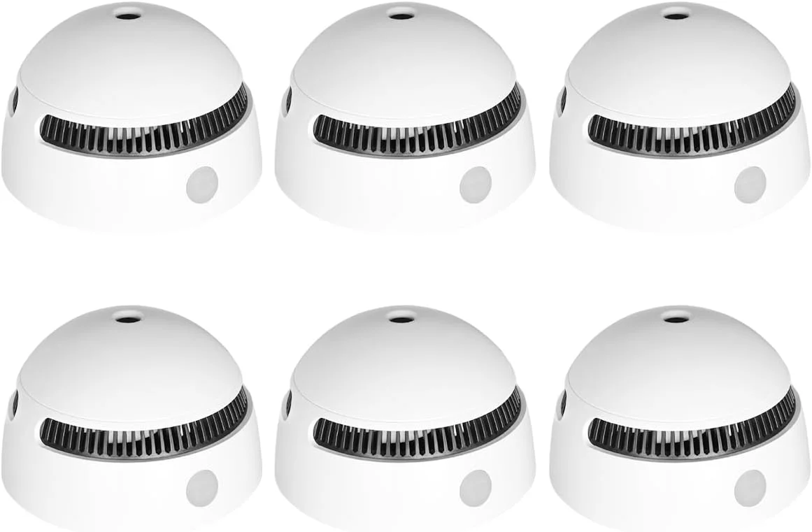 آشکارساز دود با باتری 10 ساله برای خانه | آلارم آتش نشانی 85 دسی بل، سنسور فوتوالکتریک درجه نظامی 70٪ هشدارهای نادرست را کاهش می دهد | دارای گواهینامه CE/UL جهانی | نصب آسان (چسب/پیچ) (6)