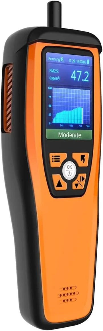 دستگاه سنجش کیفیت هوا Temtop مدل M2000C نسل دوم، حرفه ای برای اندازه گیری دی اکسید کربن، ذرات PM2.5 و PM10، دما و رطوبت، مناسب برای داخل و خارج از منزل، دارای آلارم صوتی و قابلیت انتقال داده