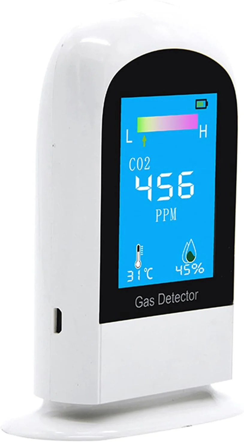 دستگاه تشخیص فرمالدهید قابل حمل Domary، مانیتور کیفیت هوای داخل ساختمان، مانیتور HCHO و TVOC با آلارم صوتی و نشانگر LED برای سیستم HVAC خانگی