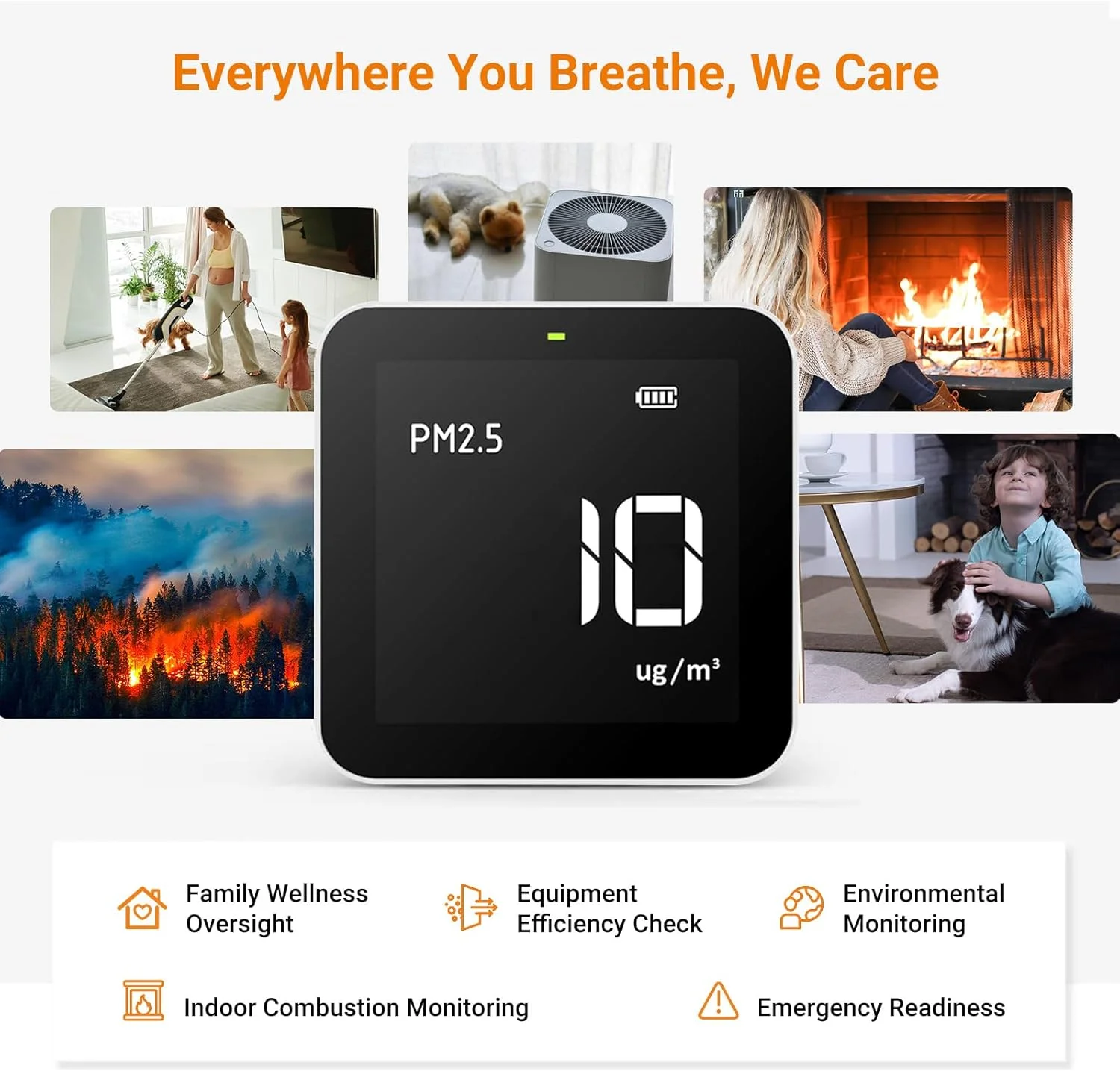 دستگاه سنجش کیفیت هوا تمتاپ 4 در 1، آشکارساز PM2.5، فرمالدهید، TVOC، آشکارساز آلودگی هوای داخلی، تستر کیفیت هوا برای خانه، مدرسه، دفتر، بیمارستان (M10) دستگاه سنجش کیفیت هوا تمتاپ 4 در 1، آشکارساز PM2.5، فرمالدهید، TVOC، آشکارساز آلودگی هوای داخلی، تستر کیفیت هوا برای خانه، مدرسه، دفتر، بیمارستان (M10)