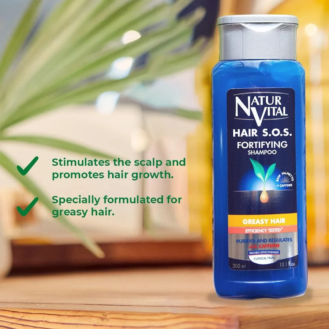 شامپو احیا کننده موهای چرب نچرال ویتال، مناسب برای خانم ها و آقایان، گیاهی و طبیعی، بدون تست حیوانی و فاقد پارابن