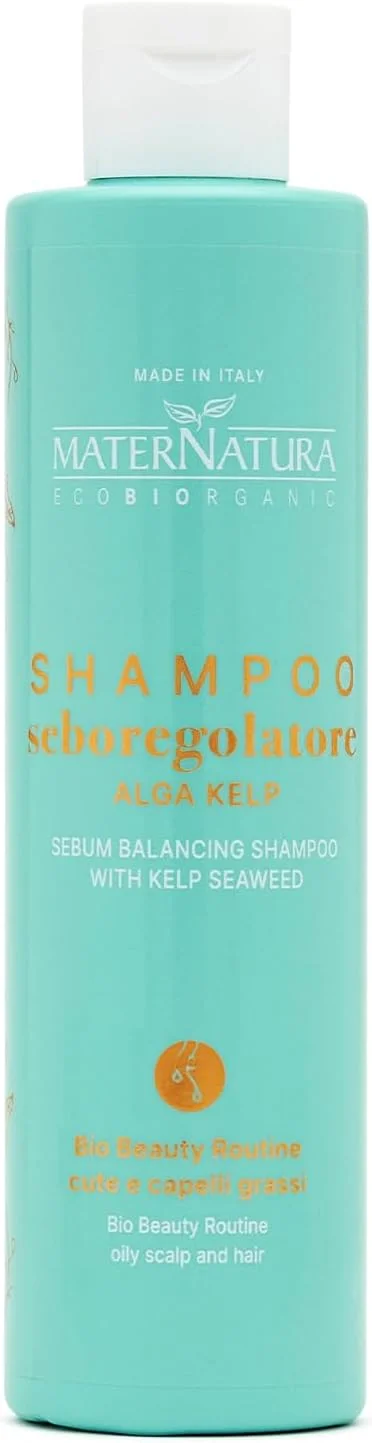 شامپو تنظیم کننده چربی سر Maternatura با جلبک دریایی، فعالیت غدد چربی را عادی می کند، پوست سر را به آرامی تمیز می کند، روتین زیبایی ارگانیک برای پوست و موی چرب، ساخت ایتالیا - 250 میلی لیتر شامپو تنظیم کننده چربی سر Maternatura با جلبک دریایی، فعالیت غدد چربی را عادی می کند، پوست سر را به آرامی تمیز می کند، روتین زیبایی ارگانیک برای پوست و موی چرب، ساخت ایتالیا - 250 میلی لیتر