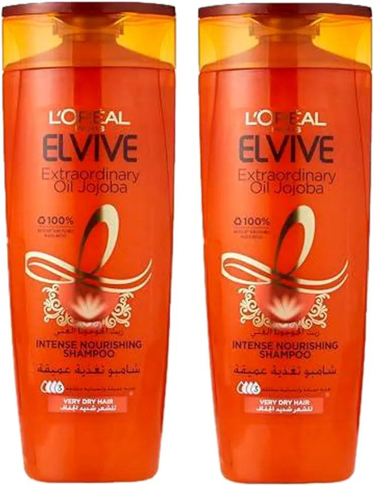 شامپو روغن فوق العاده لورآل پاریس Elvive برای موهای خشک تا بسیار خشک - بسته دوقلو ۴۰۰ میلی لیتری