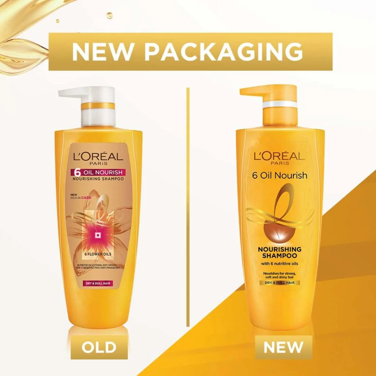 شامپو مغذی 6 روغن لورآل پاریس، 640 میلی لیتر (با 10% بیشتر)