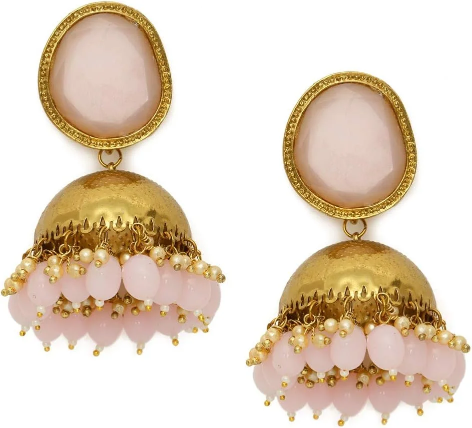 گوشواره های جومکی زنانه ZAVERI PEARLS (طلایی) (Zpfk9868)
