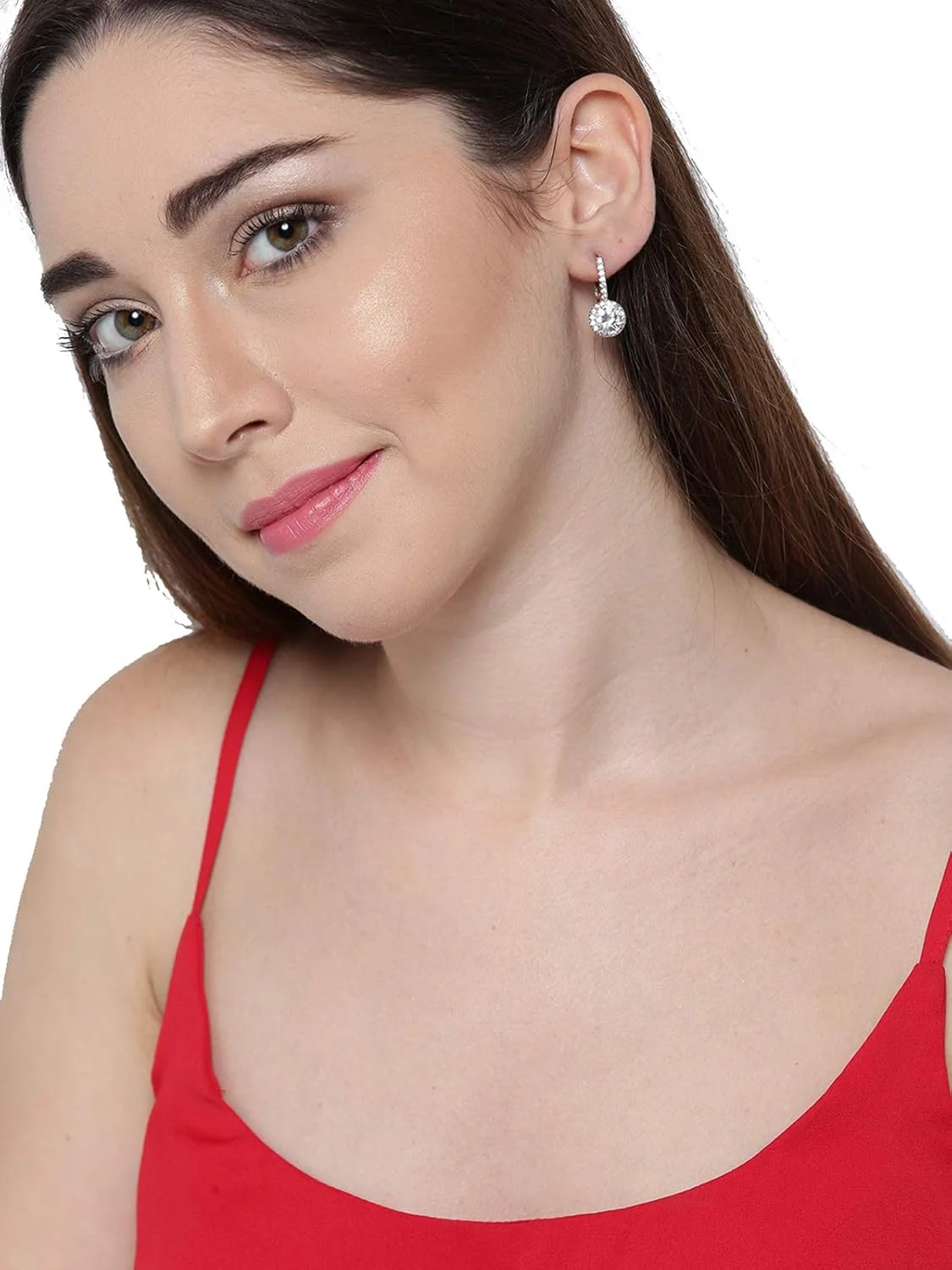 گوشواره بالی زنانه نگین دار رزگلد با زیرکونیا کوبیک درخشان Zaveri Pearls مدل ZPFK7993 گوشواره بالی زنانه نگین دار رزگلد با زیرکونیا کوبیک درخشان Zaveri Pearls مدل ZPFK7993