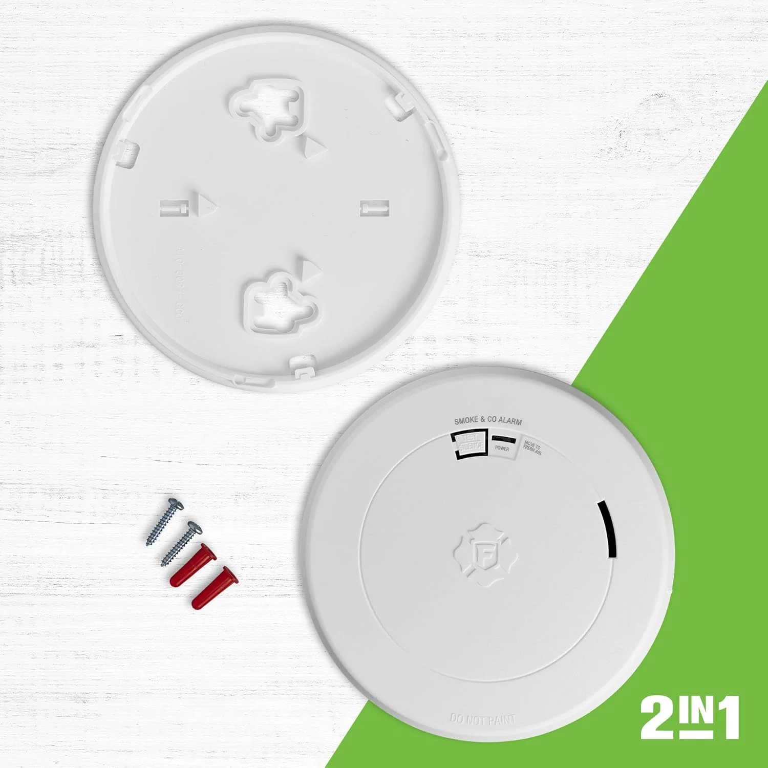 آشکارساز دود و مونوکسید کربن ترکیبی با باتری مهر و موم شده 10 ساله فرست الرت مدل SMCO210 با طراحی باریک، تک عددی