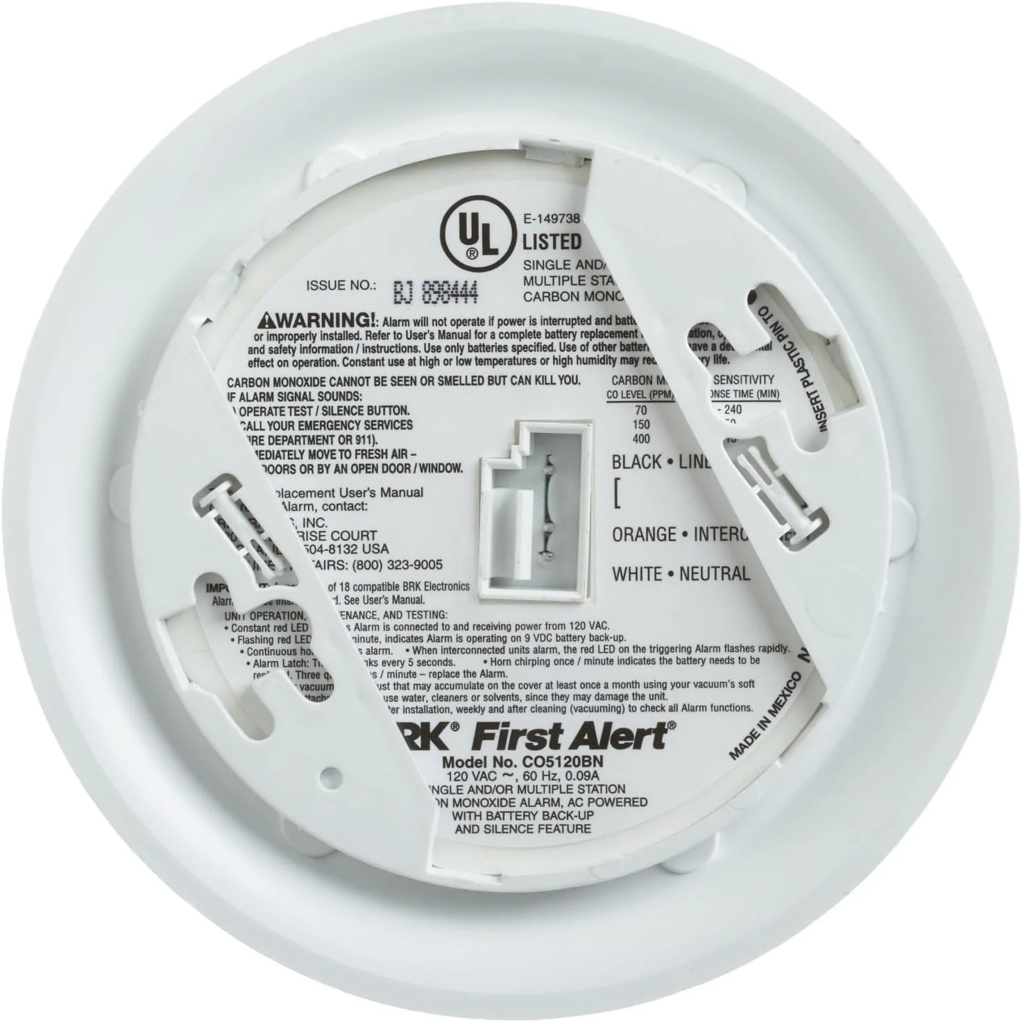 بسته 2 عددی سنسور مونوکسید کربن BRK CO5120BN